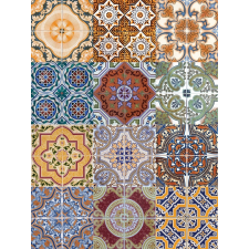  Orientális minta matrica csempére dekorációs kellék