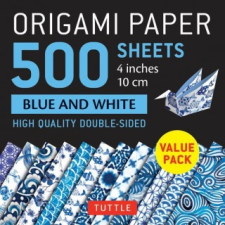  Origami Paper 500 sheets Blue and White 4" (10 cm) naptár, kalendárium