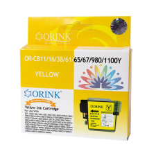 ORINK Brother CB11/LC980/LC1100XL tintapatron yellow ORINK nyomtatópatron & toner