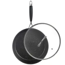 Orion STONER serpenyő üvegfedővel, 28 cm átmérő edény