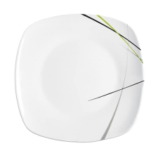 Orion Szögletes porcelán lapostányér GREEN tányér és evőeszköz
