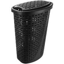 Orion UH Slim Szennyeskosár fedéllel, 45 l, fekete bútor