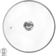 Orion Üveg fedő 30 cm átmérővel, rozsdamentes acél fogantyú edény