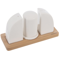Orion WHITELINE Fűszertartó szett, porcelán / bambusz (152377) papírárú, csomagoló és tárolóeszköz