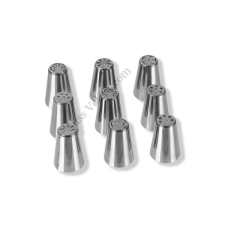  Orosz csővég készlet, Fém - nagy méret, 9 darabos sütés és főzés