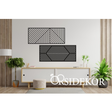 OrsiDekor 2 részes skandináv stílusú falikép fából grafika, keretezett kép