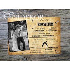 OrsiDekor AZ ÉN ROSSZFIÚM Ajándék tábla - fekvő dekorációs kellék