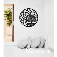 OrsiDekor Életfa - álomfogó alakú falikép fából grafika, keretezett kép