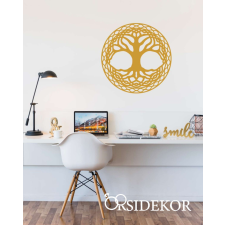 OrsiDekor Életfa kör falikép fából grafika, keretezett kép
