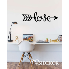 OrsiDekor Love nyíl felirat falikép fából grafika, keretezett kép
