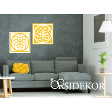 OrsiDekor Mandala keretben modern falikép fából grafika, keretezett kép