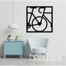 OrsiDekor Szerelmes tandem kerékpár falikép fából grafika, keretezett kép