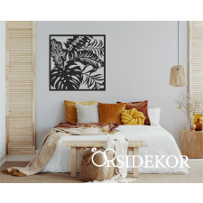 OrsiDekor Trópusi levelek falikép fából grafika, keretezett kép