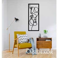 OrsiDekor Vonalas szerelmespár falikép fából grafika, keretezett kép