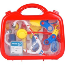  Orvosi táska 9 darabos készlet - piros (97601) orvosos játék