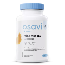 Osavi D3-vitamin, 4000 NE, 120 db lágyzselé kapszula Étrend-kiegészítő vitamin és táplálékkiegészítő