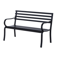 Osoam Kerti pad kültéri ülőbútor fém kerti bútor fekete 127x62x82 cm kerti bútor
