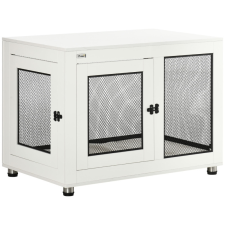 Osoam Kutya kennel puha szőnyeggel 94x60x71,5 cm kutyaketrec 2 ajtóval kutyabox, zárható szállítóbox, fekhely kutyáknak