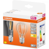 Osram 2db LED izzó E27 A60 11W = 100W 1521lm 2700K 300° Izzószál OSRAM STAR