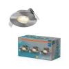 Osram 3 db-os LED mennyezeti lámpa szett, süllyesztett spotlámpa, hermetikus, IP44, fürdőszoba, kerek, 4,9 W, 270 lm, 2700 K, meleg, szabályozható, IP65, szatén nikkel, süllyesztett, Osram