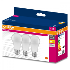 Osram 3db LED izzó E27 A60 13W = 100W 1521lm 3000K 200° OSRAM izzó