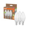 Osram 3x LED izzó B37 gyertya E14 4.9W = 40W 470lm 2700K Meleg 220° Osram PCR lámpák