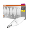 Osram 5PAK LED izzó E14 B35 5,7W = 40W 470lm 2700K meleg OSRAM alap