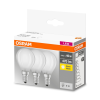  OSRAM Base LED kisgömb, matt üveg búra, 4W 470lm 2700K E14 − 3 db-os szett, átlagos élettartam: 10000 óra, fényszín: meleg fehér LED BASE CL P 40 GL FR 4W 2700K E14 x3 ( 4058075819399 )