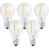 OSRAM HOMELIGHTING LED izzó készlet, hagyományos forma, A++, E27, 7 W=60 W, melegfehér, Ø60 x 105 mm, 5 db, Osram (4058075090569)