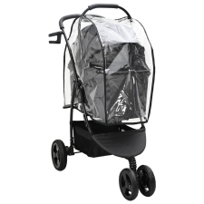  Összecsukható háziállat babakocsi Fekete 78 x 54 x 101 cm kisállatfelszerelés