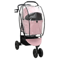  Összecsukható háziállat babakocsi Rózsaszín 78 x 54 x 101 cm kisállatfelszerelés