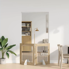  Összecsukható kutyakerítés állványokkal 2 pcs Sonoma Tölgy szállítóbox, fekhely kutyáknak