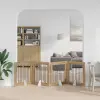  Összecsukható kutyakerítés állványokkal 4 pcs Kézműves Tölgy