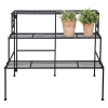  Összecsukható polcos kovácsoltvas virágtartó állvány, 79 x 65 cm