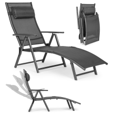 Összecsukható strand- és kertinapozóágy állítható háttámlával - MultiGarden kerti bútor