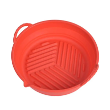  Összecsukható szilikon forma forrólevegős sütőhöz - piros kerek kisháztartási gépek kiegészítői