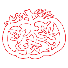  Őszi fa figura - áttört tök - 5db dekorációs kellék