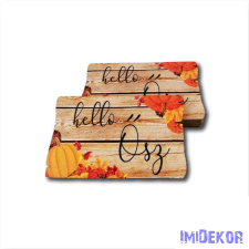 Őszi fatábla fahasáb 5,5x9,6cm - Hello ősz-Barna dekorációs kellék