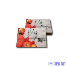  Őszi fatábla téglalap 5x8cm - Édes otthon-Tökös dekorációs kellék