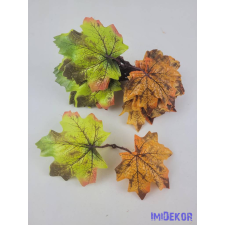Őszi levélpár 17x9cm - Zöldes Őszi-Narancs dekorációs kellék