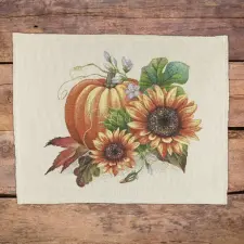  Őszi tök mintás napraforgós tányéralátét 37x100 cm lakástextília