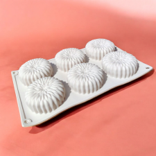  Őszirózsa alakú, szilikon forma, 6 adagos sütés és főzés