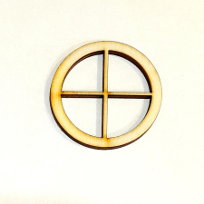  Osztott kerek ablak, átmérője: 4 cm dekorációs kellék