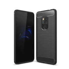 OTT! HUAWEI Mate 20, OTT! CARBON mobiltok, Karbon mintás, Fekete tok és táska