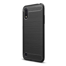 OTT! SAMSUNG Galaxy A01 (SM-A015F), OTT! CARBON mobiltok, Karbon mintás, Fekete tok és táska