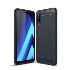 OTT! SAMSUNG SM-A750F Galaxy A7 (2018), OTT! CARBON mobiltok, Karbon mintás, Sötétkék tok és táska