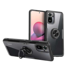 OTT! Xiaomi Redmi Note 10, Redmi Note 10S, OTT! METAL RING mobiltok, Fekete tok és táska