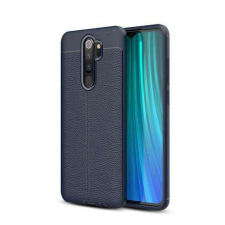 OTT! Xiaomi Redmi Note 8 Pro, OTT! LEATHER mobiltok, Sötétkék tok és táska