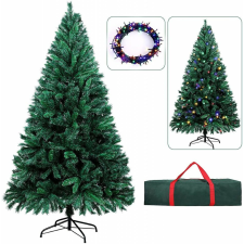  Ousfot karácsonyfa, LED, PVC, zöld, 185 cm műfenyő