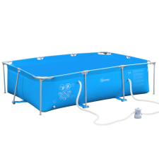 Outsunny Medence, acél / PVC szűrő / szelep, 291x190x75cm, kék medence